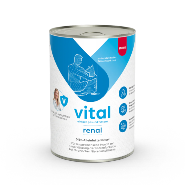 Mera Vital Renal Nourriture humide pour chiens pour soutien rénal 400 g