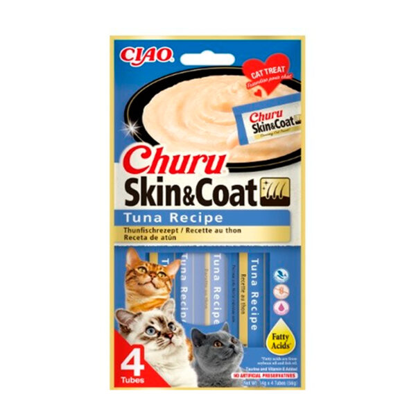 Churu Skin & Coat – 4 Tubes au Thon 🐱🐟