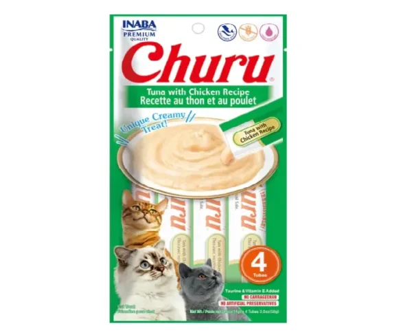 Churu 4 tube pour Chat – Thon & Poulet 🐱🐟🍗