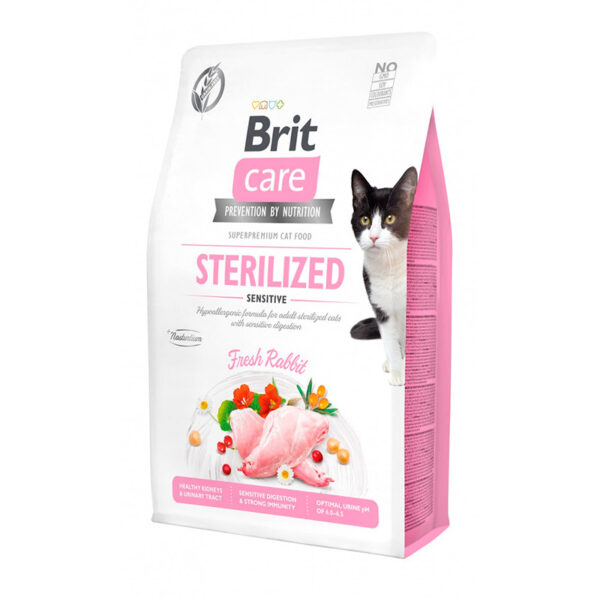 Brit Care croquettes pour chats adultes stérilisés à digestion sensible. 1.5 kg