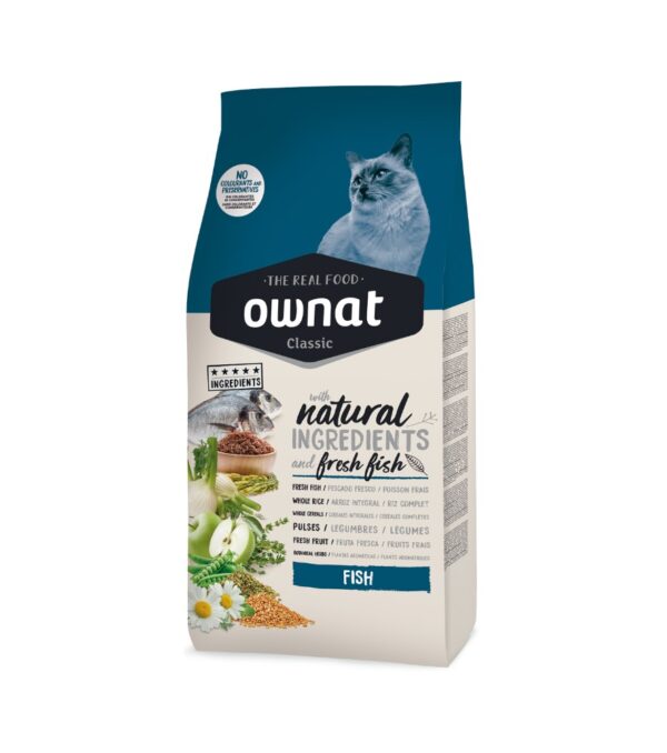 OWNAT Classic  croquettes au poisson frais pour  les chats adulte  4 kg