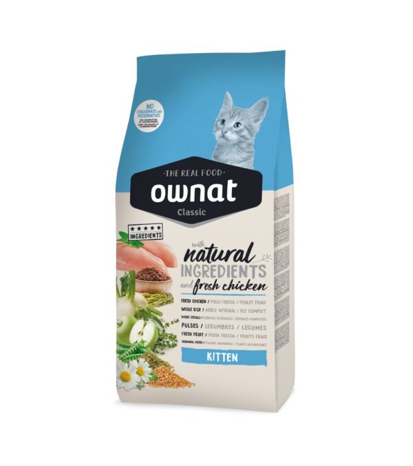 Ownat classic  poulet croquettes pour chatons de 1 a 12 moins 4kg