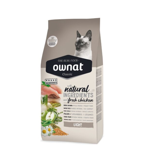 Ownat classic croquettes light pour chat adult  1.5 kg