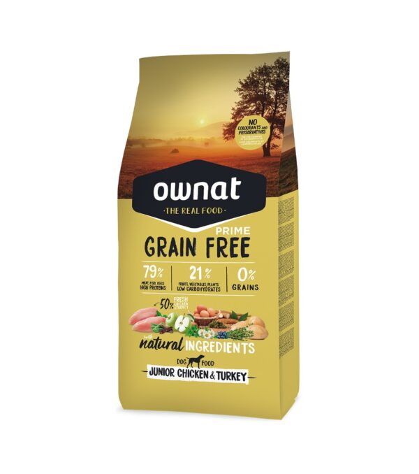 Ownat Grain Free Prime Junior Poulet & Dinde 3kg