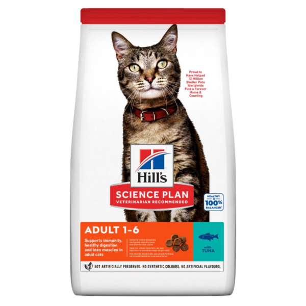 Hill’s Science Plan Croquettes pour Chat Adulte (1-6) – au Thon 1.5 kg